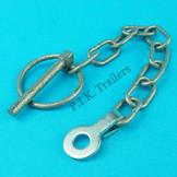 6mm Lynch Pin & Chain with Tab Washer