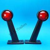 LED 45 degree Stalk Marker Lamp 12v-24v - Pair