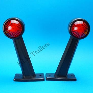 45 degree LED Stalk Marker RED - Pair - 15052