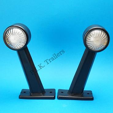 45 degree LED Stalk Marker WHITE - Pair - 15052