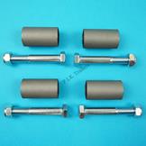 4 x Spring Eye Bush with 80mm Bolts for Ifor Williams Trailers