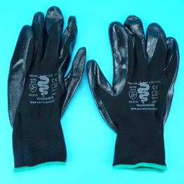 Workshop Gloves - Nitrile Coated - Black