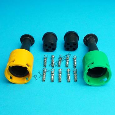 AJBA PLUGS - YELLOW & GREEN - NEW