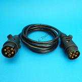 2 metre Extension Lead with two 12N 7 pin Plugs