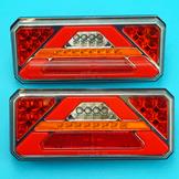 LED 'GLO' Effect Trailer Lamps with Strobe Indicators - Pair