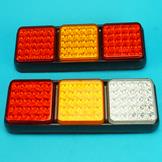 LED Triple Modular Lamps with Fog & Reverse -12v/24v - Pair