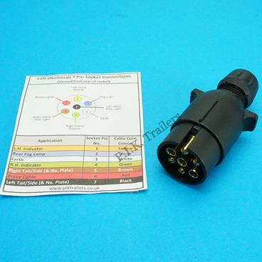 7 Pin 12N Towing Plug with Guide
