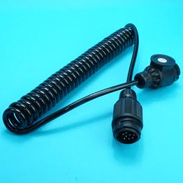 Curly Extension Lead with 2 x 8 Pin Plugs - up to 3m