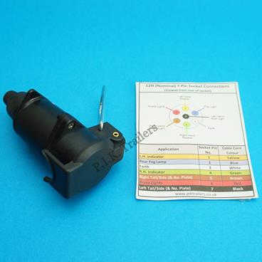 7 Pin 12N Flying Socket with Guide - 1