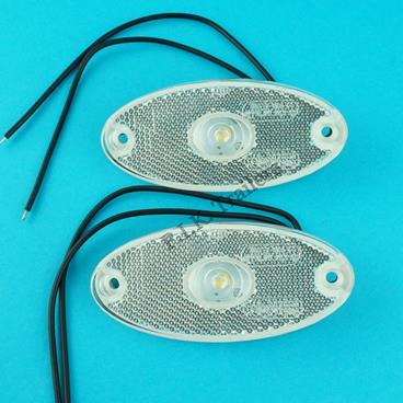 Oval Marker LED Lamp WHITE x 2