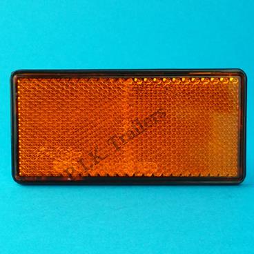 Reflector 100mm x 50mm Self Adhesive - AMBER