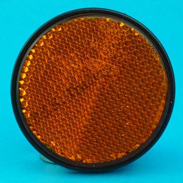 Reflector 60mm dia. Self Adhesive - AMBER