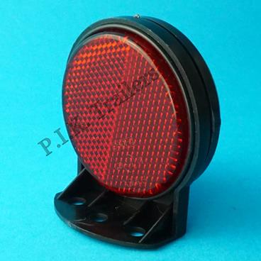 60mm dia. OUTLINE Reflector on Mounting Bracket - RED/WHITE - 1