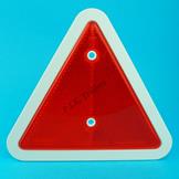 Red Triangle Reflector with White Surround