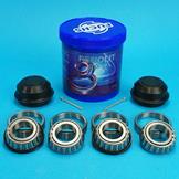 Kit 120 - Wheel Bearing 44643 & 44643L with GREASE & Hub Caps for 4" PCD Hubs