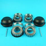 Kit 120 - Wheel Bearing 44643 & 44643L with Hub Caps for 4" PCD Hubs