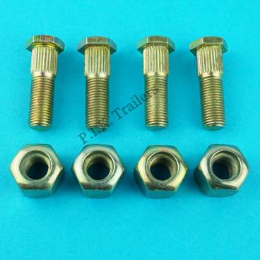 Wheel Studs & Nuts 3/8" UNF - Pack of 4