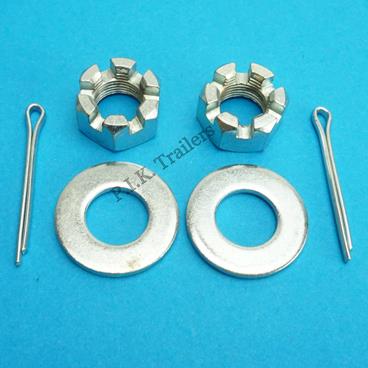 STUB AXLE CASTLE NUTS WASHER & PINS