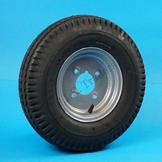 Trailer Wheel - Silver - 400 x 8 4 Ply Tyre