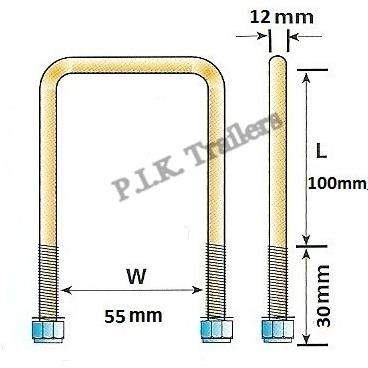 U Bolt Ifor Williams 130mm dia.