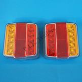 LED Lamps with Number Plate Illumination - Pair