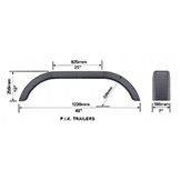 Twin Axle Trailer Tandem Mudguards 48'' x 7''