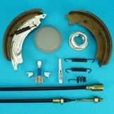 Brake Shoes & Long Life Cable Set with Service Kit for Ifor Williams LM125G - 2,700kg