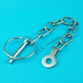 8mm Lynch Pin & Chain with Tab Washer