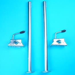 Pair of 34mm x 600mm Prop Stands / Corner Steady with Clamps