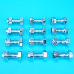 Pack of 12 High Tensile Mounting Bolts for 6 Hole Suspension Plates