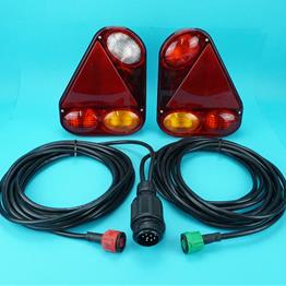 Radex 2900 Lamps with LH Reverse - 6m Pre-Wired Harness & Cable Clips