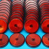 Pack of 100 - 60mm Reflectors Red